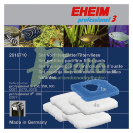 Doos Eheim 4x filtervlies 1x spons Professional 3 350 / 600 en 2071 / 2073 / 2075 / 2074