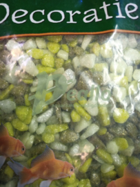 Glitter gravel/ grind mix groen 1kg