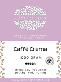 Koffietopia Caffé Crema 1000gr CO₂- neutraal
