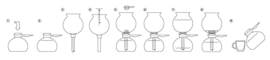 Bodum Pebo Vacuüm koffiezetter, 8 kops, 1.0 l