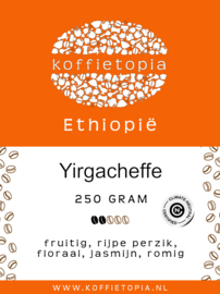 Ethiopië Yirgacheffe koffie 250gr CO₂- neutraal