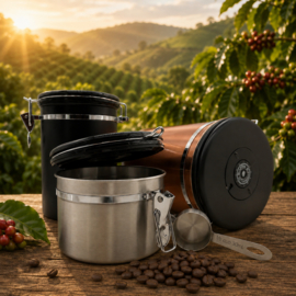 Koffiecanners bewaarblik 1.000gr Koper