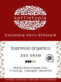 Espresso Organico 250gr BIO CO₂- neutraal