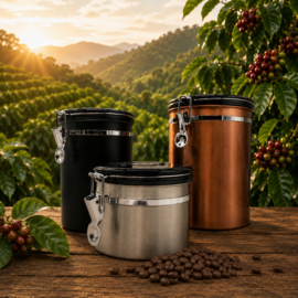 Koffiecanners bewaarblik 1.000gr Koper
