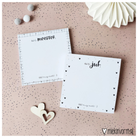 JUF & MEESTER post-it notes