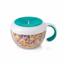 OXO TOT FLIPPY SNACK CUP WITH TRAVEL COVER TEAL