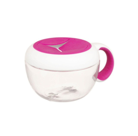 OXO TOT FLIPPY SNACK CUP WITH TRAVEL COVER PINK