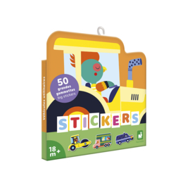 Janod - 50 grote stickers Voertuigen