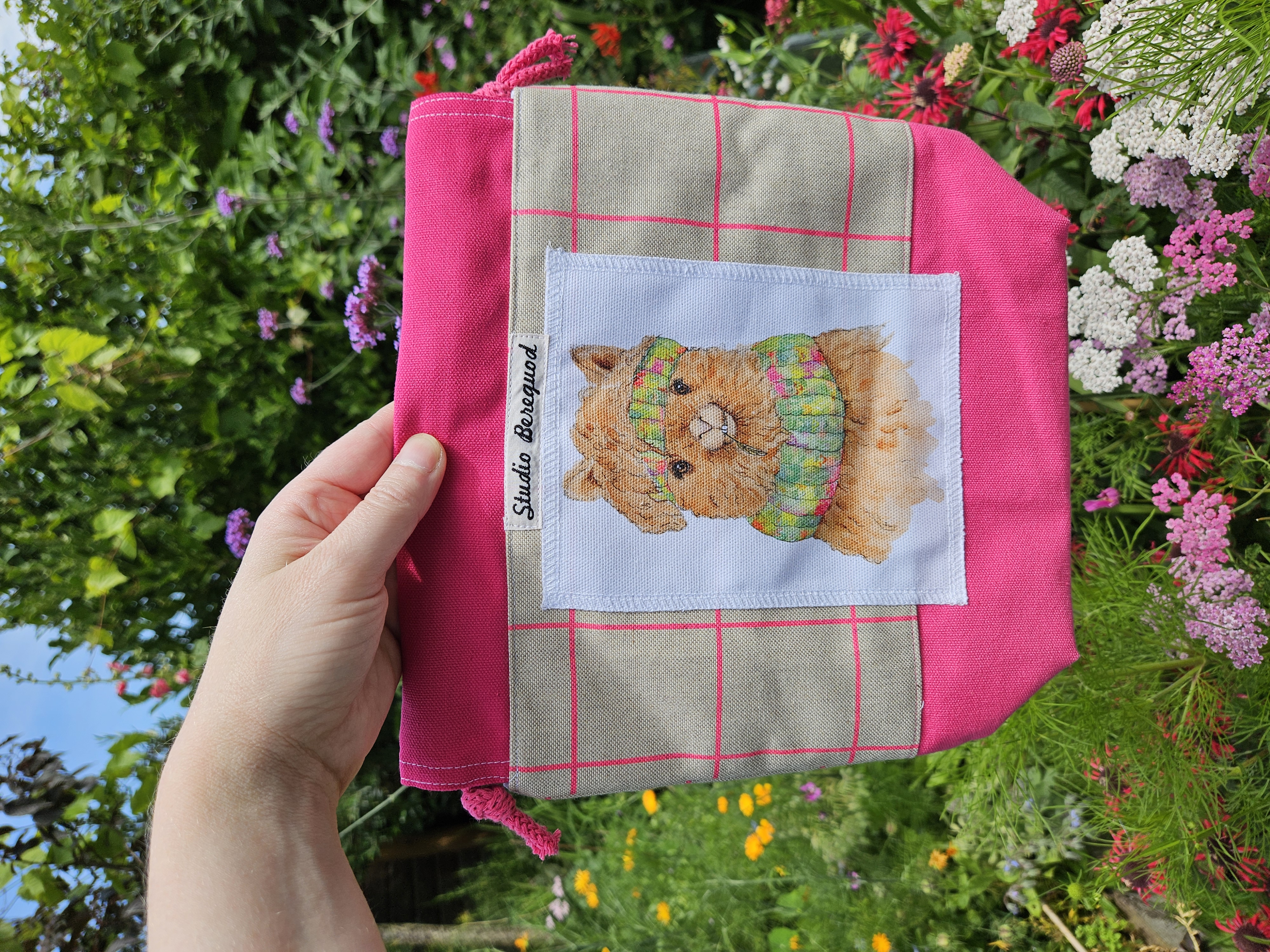 Projectbag koord alpaca ongeveer 28 cm x 28 cm