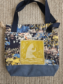 Middelgrote projecttstas Beer linodruk met koord Studio Bereguod