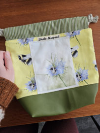 Projectbag koord hommel ongeveer 28 cm x 28 cm