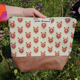 Projectbag rits beer ongeveer 28 cm x 28 cm