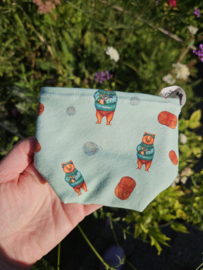 Yarn cosy/yarn sleeve beer mintgroen