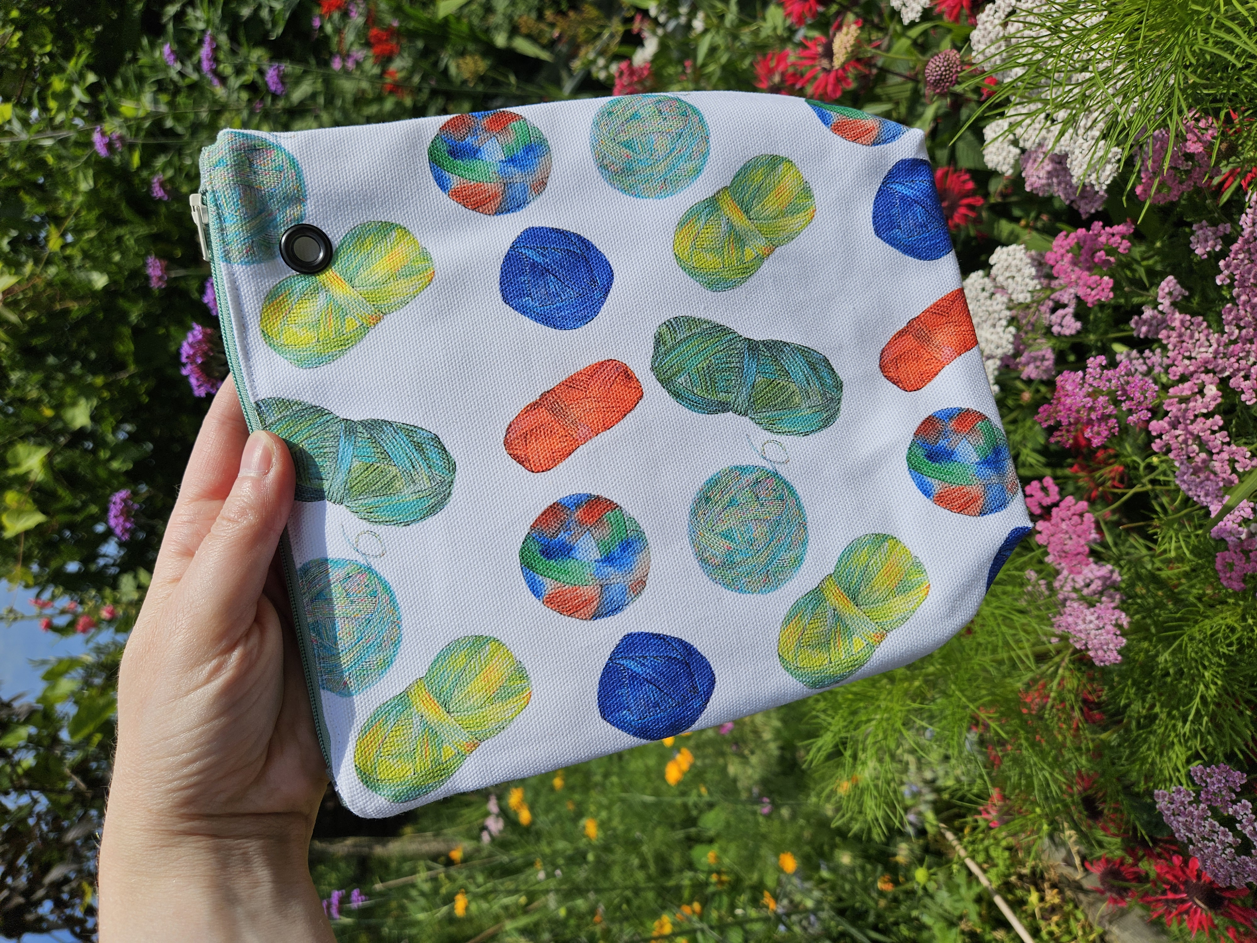 Projectbag/etui rits katje ongeveer 22 cm x 28 cm