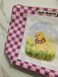 Projectbag rits eendje ongeveer 28 cm x 28 cm