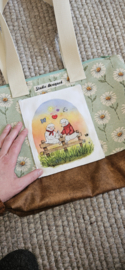 Pre-order Projecttas middelgroot rits schaapjes op hek Studio Bereguod