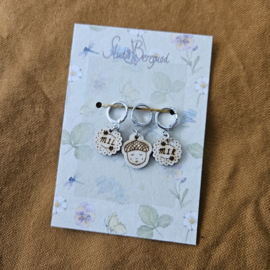 Set van drie steekmarkeerders herfst en M1L M1R