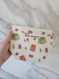 Minibag gebroken wit/ongebleekt katoen