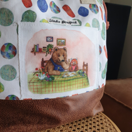 Pre order: grote tas Beer en Rode panda Studio Bereguod 40x42 cm
