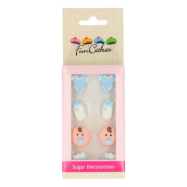 Funcakes | suikerfiguren Baby blauw/12