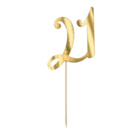 Partydeco |  Cake Topper 21 goud