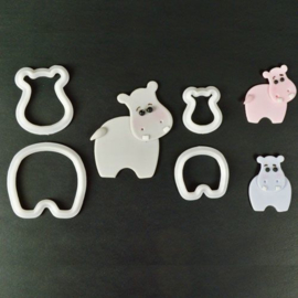 FMM | Mummy & Baby hippo cutter (set/4)