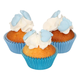 Funcakes | suikerfiguren voetjes blauw/16