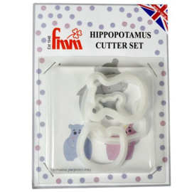 FMM | Mummy & Baby hippo cutter (set/4)