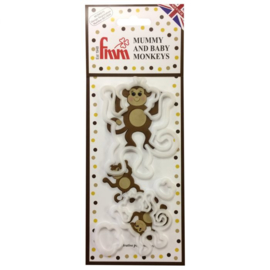 FMM | Mummy and baby monkey cutters (set/4)