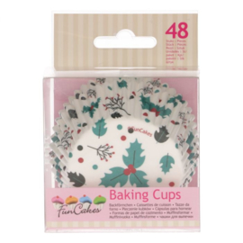 FunCakes | Baking Cups Holly Leaf (set/48)