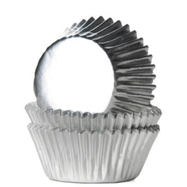 HoM | Baking Cups Folie Zilver (set/36) (mini)