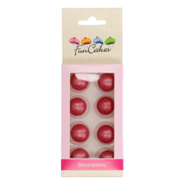 FunCakes | Chocoballetjes Parelmoer Donkerroze Set/8