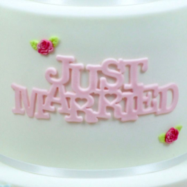 FMM | Curved Words Just Married Cutter