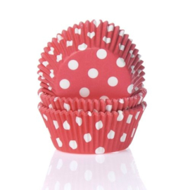 HoM | Baking cups Stip Rood (set/50) (normaal)