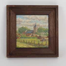 Schilderij van het pittoreske dorpje Vries in Drenthe