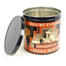 Douwe Egberts koffiebewaarblik met Art deco motief