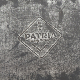 Brocante blik / koektrommel Patria met anjers