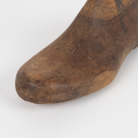 Oude massief houten vintage schoenmal / schoenleest in maat 8