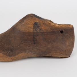Oude massief houten vintage schoenmal / schoenleest in maat 8