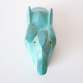 Handgemaakte turquoise eend