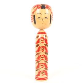 Togatta Kokeshi - gemaakt door Omiya Masao (1923-2014)