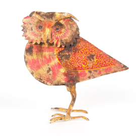 Kleurrijke brocante uilen uit India