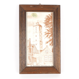 Decoratieve tegel van de vuurtoren De Brandaris op Terschelling