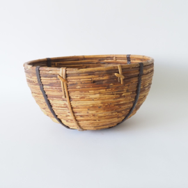 Antieke Indiase bamboe mand (klein)