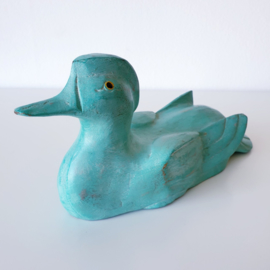 Handgemaakte turquoise eend