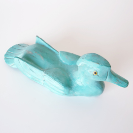 Handgemaakte turquoise eend