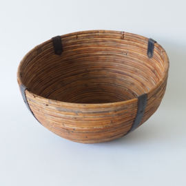 Antieke Indiase bamboe mand (groot)