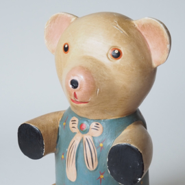Vintage houten teddybeer