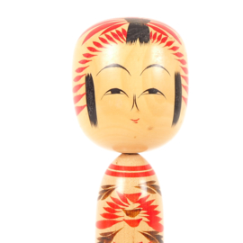 Togatta Kokeshi - gemaakt door Omiya Masao (1923-2014)