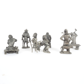 Collectie tinnen figuurtjes - Oude ambachten